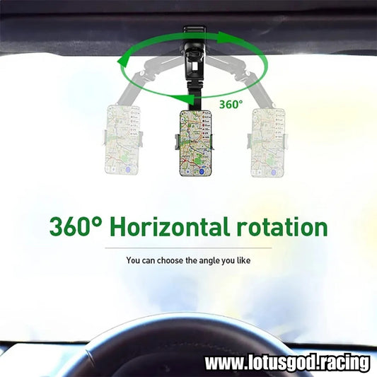 Universal 360 Degree Adjustable Android Iphone Hp Holder Clip On Sun Visor Rear View Mirror Table Stand Phone Holder