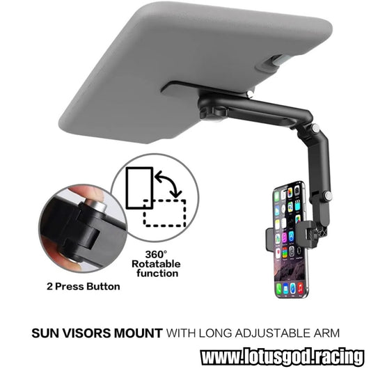 Universal 360 Degree Adjustable Android Iphone Hp Holder Clip On Sun Visor Rear View Mirror Table Stand Phone Holder