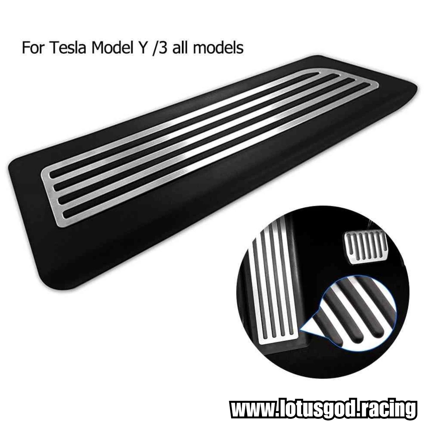 Silver Aluminium Non Slip Accelerator Brake Pedal Cover Pad Set For Tesla Model 3 Y 2021 Interior Accessories