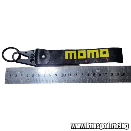 Momo Italy Black Stealth Red Yellow Racing Keychain