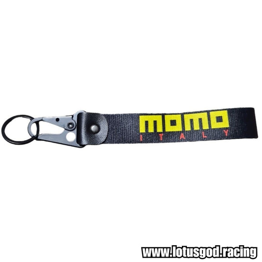 Momo Italy Black Stealth Red Yellow Racing Keychain