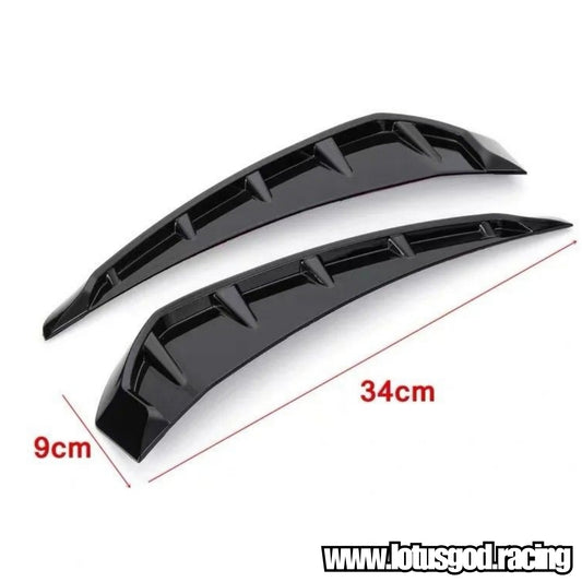 Universal Front Fender Lip Air Vent Trim Spoiler Canards Splitter Fin Styling Accessories