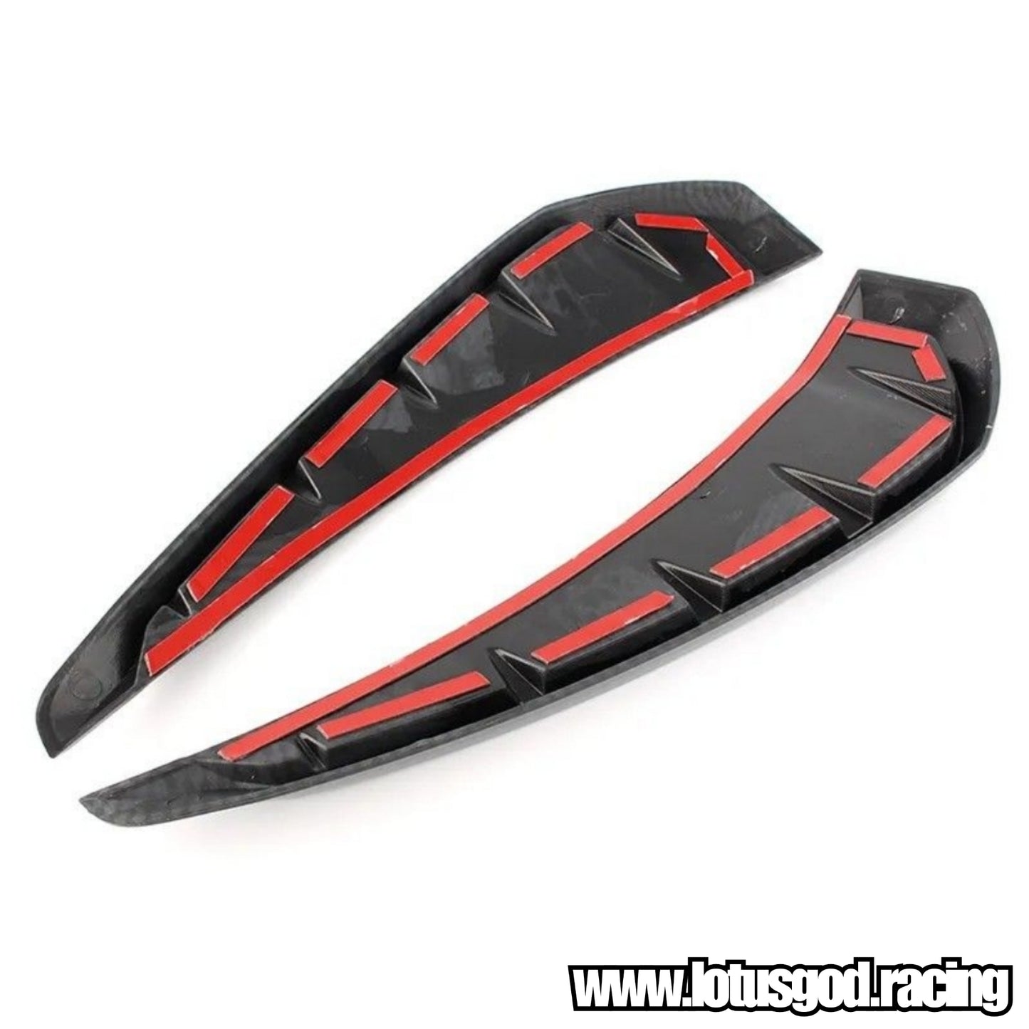 Universal Front Fender Lip Air Vent Trim Spoiler Canards Splitter Fin Styling Accessories