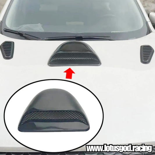 Black Universal Car Decorative Air Flow Intake Scoop ABS and Aluminum Grille Mesh Bonnet Vent Cover Hood Sticker Car STYLING Accessories