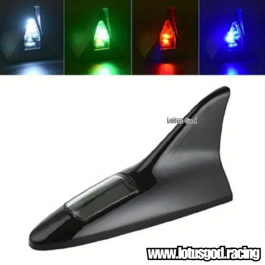 Universal Black Roof Shark Fin Solar Led Rainbow Auto Warning Light