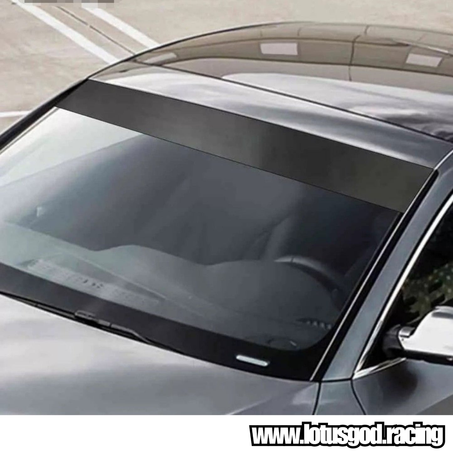 Universal Car Windscreen Gloss | Matt Black Vinyl Sun Shade DIY Front Screen Sunshade Windshield Sticker Wrap Decal 150cm X 30cm