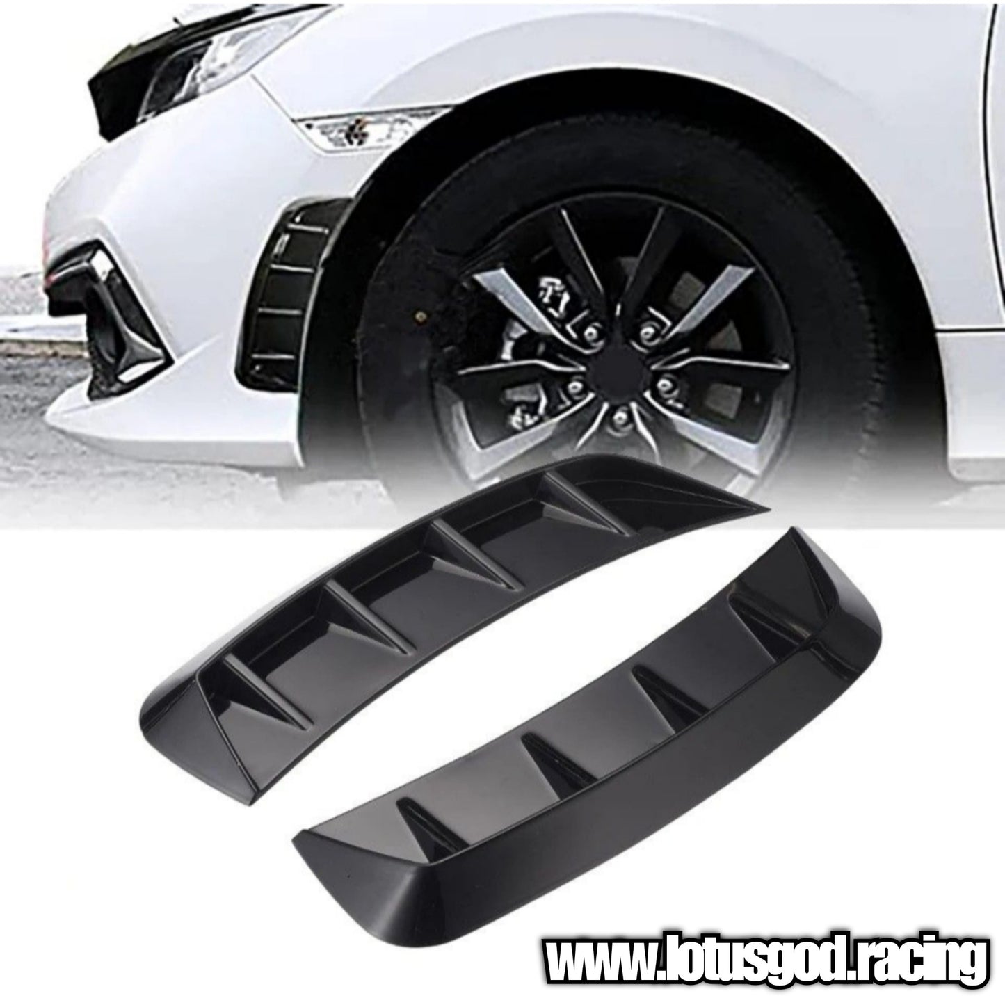 Universal Front Rear Bumper Lip Air Vent Trim Spoiler Canards Splitter Styling Accessories