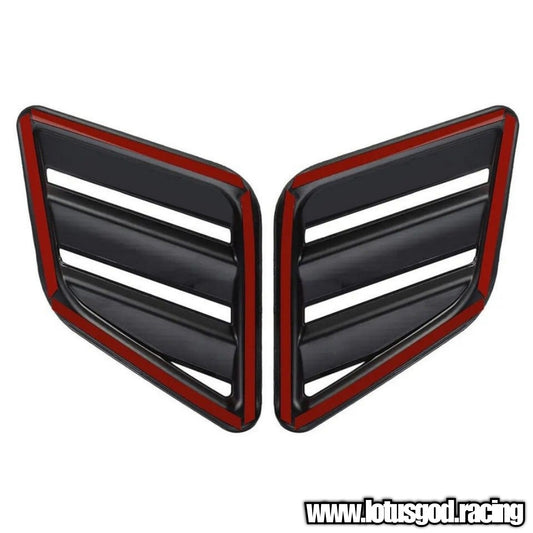 Universal Racing Front Bonnet Side Rear Fender Bumper High Air Flow Intake Shark Fin Panel Grill Vent