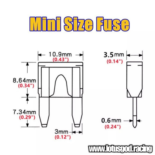 100 Pieces Of Mini Fuse Box 40A/3A/5A/7.5A/10A/15A/20A/25A/30A/35A