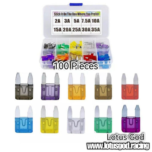 100 Pieces Of Mini Fuse Box 40A/3A/5A/7.5A/10A/15A/20A/25A/30A/35A