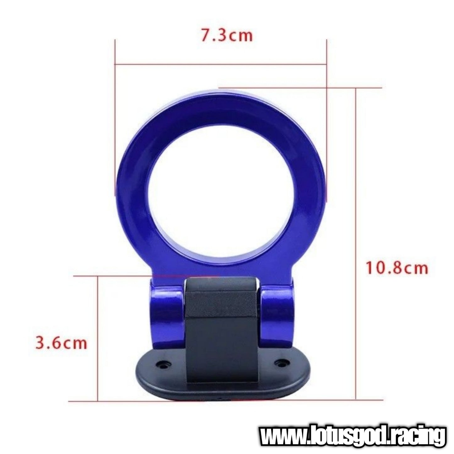 Universal Round ABS Plastic Display Tow Hook Front Rear Bumper Sticker Strap Ropes Towing Bars