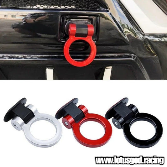 Universal Round ABS Plastic Display Tow Hook Front Rear Bumper Sticker Strap Ropes Towing Bars