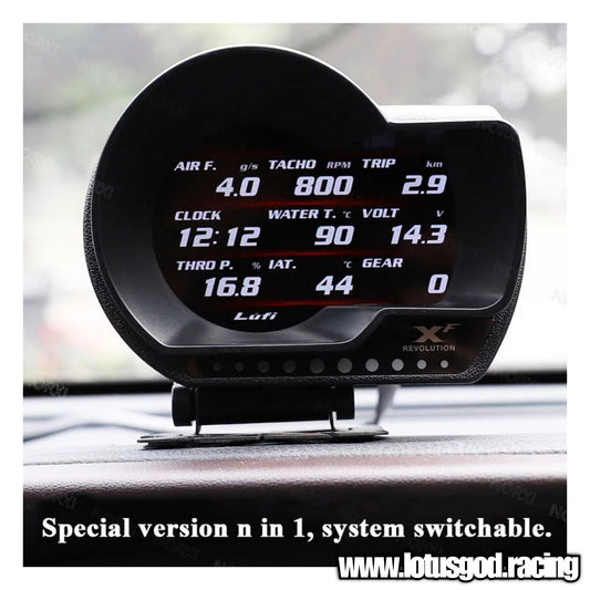 LUFI XF Revolution OBD2 GPS Racing Gauge Real time Display Meter + Red Shift Light