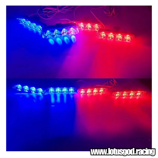 12 Volts Strong Powerful Strobe Red | White | Blue Red Police Led 16 LED Lights + Wireless Controller