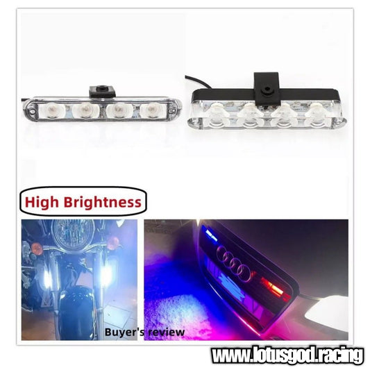 12 Volts Strong Powerful Strobe Red | White | Blue Red Police Led 16 LED Lights + Wireless Controller