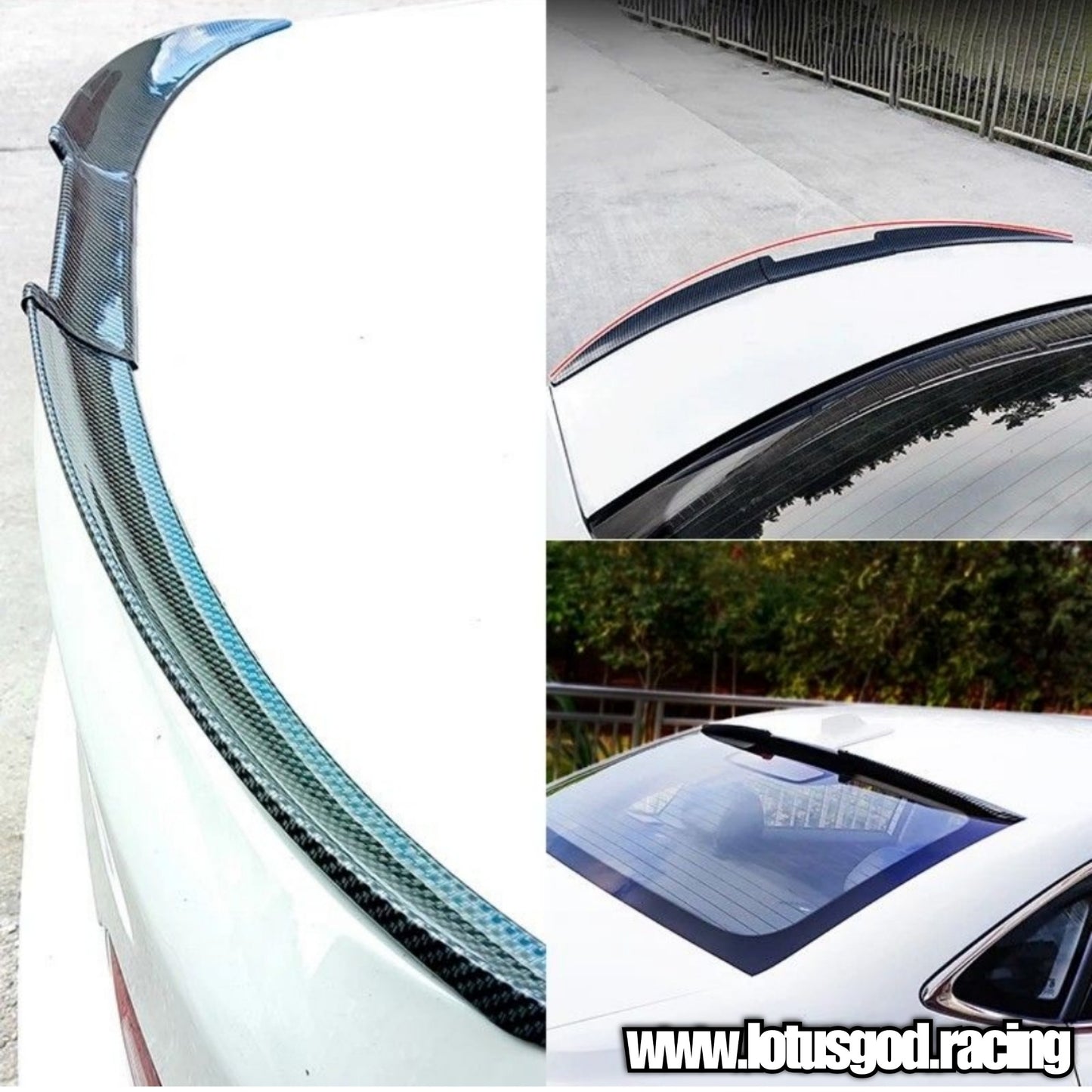 Universal Carbon Fiber Cubic Print Car Trunk Roof Glass Spoiler Racing Wing Car Modified Tail Adjustable From 138cm