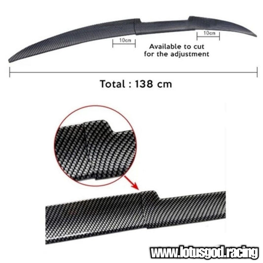 Universal Carbon Fiber Cubic Print Car Trunk Roof Glass Spoiler Racing Wing Car Modified Tail Adjustable From 138cm