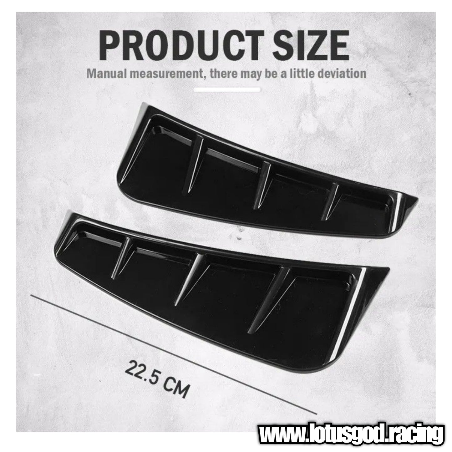 Universal Front Rear Bumper Lip Air Vent Trim Spoiler Canards Splitter Fin Styling Accessories