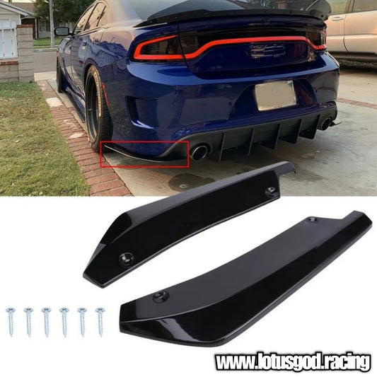 Universal Black Front Rear Bumper Lip Air Vent Trim Spoiler Canards Splitter Styling Body Kit Accessories