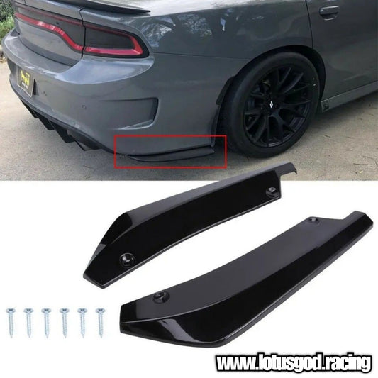 Universal Black Front Rear Bumper Lip Air Vent Trim Spoiler Canards Splitter Styling Body Kit Accessories