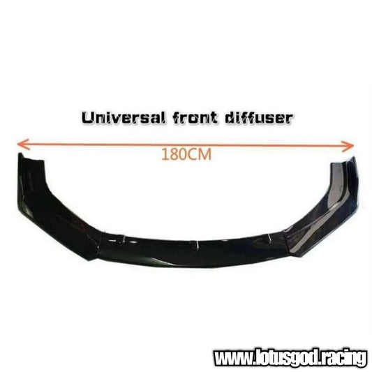 4 Pieces Custom Universal Front Car Bumper Splitter Bodykit Black ABS Plastic Lips