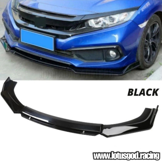 4 Pieces Custom Universal Front Car Bumper Splitter Bodykit Black ABS Plastic Lips