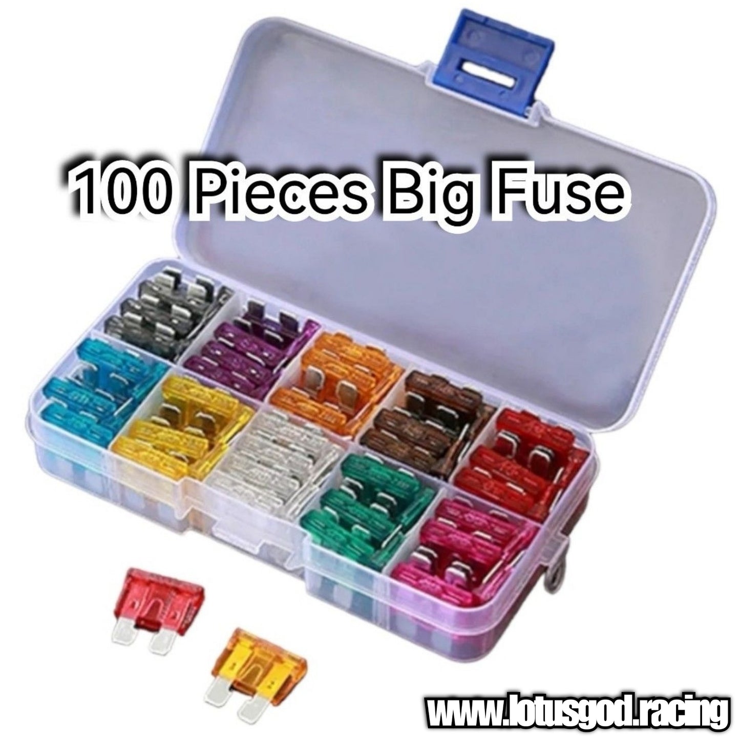 100 Pieces Of Big Fuse 2 | 3 | 5 | 7.5 | 10 | 15 | 20 | 25A | 30 | 35 For Vehicle