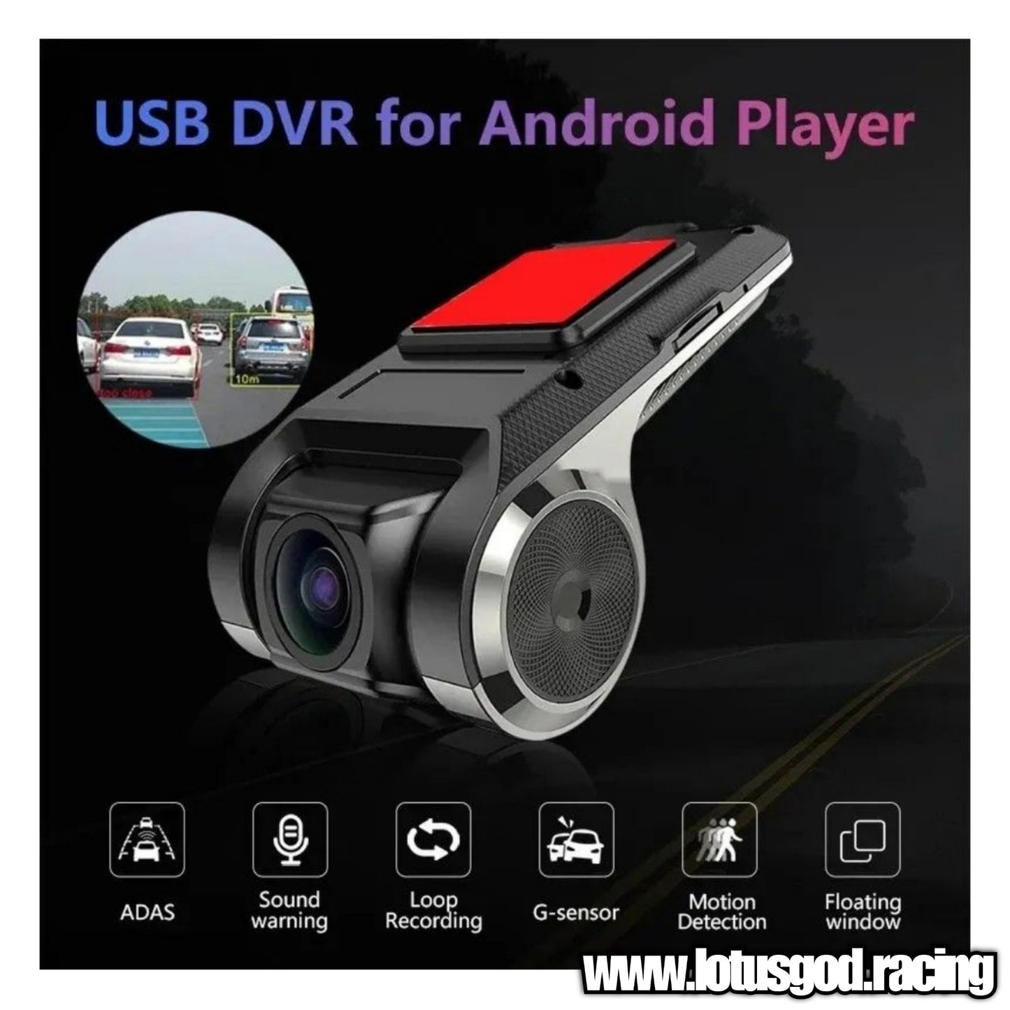 DVR Full HD 1080P Dash Cam For DVD 4.0 Android Player ADAS LDWS Navigation Unit Audio Video Recording Front Camera