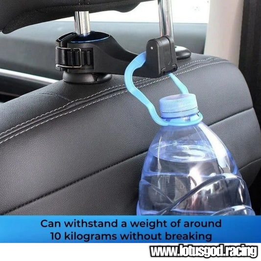 Universal 2 In 1 Car Head Rest Sliding Hidden Hook Phone Holder + Bag Hangers Handbag Storage Interior Accessories