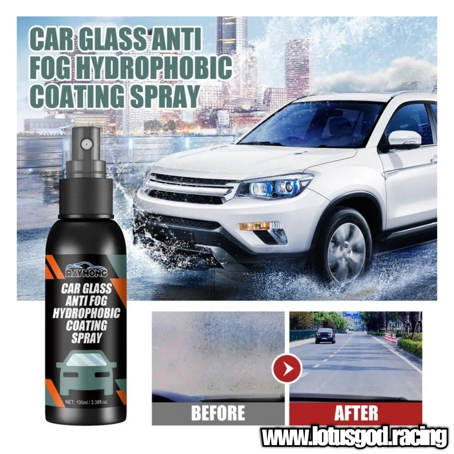 Super Hydrophobic Coating Windshield Water Repellent Anti Fogging Wind Screen Glass Rear View Mirror Polish Auto Cleaning 100ml