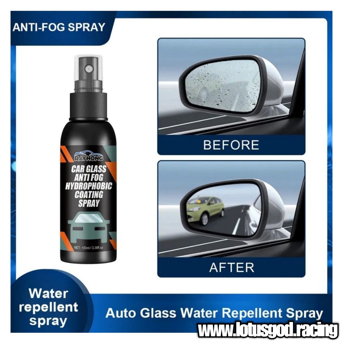 Super Hydrophobic Coating Windshield Water Repellent Anti Fogging Wind Screen Glass Rear View Mirror Polish Auto Cleaning 100ml