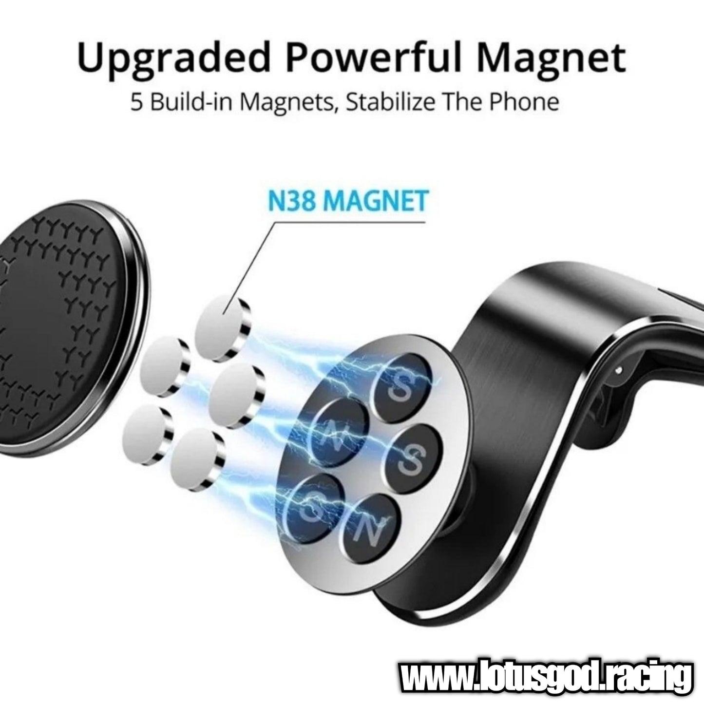 Magnetic Air Con Vent Clip Android Iphone Magnet Hp Phone Holder For All Car Lorry Van Pick Up Etc