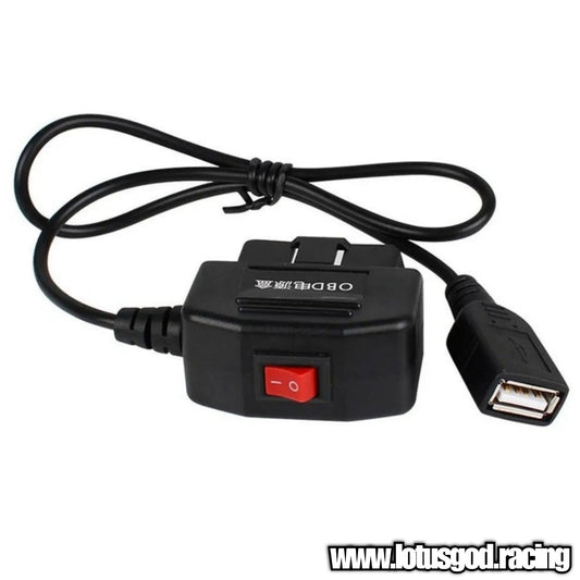 Universal OBD 2 On Off Power Switch For Female USB Plug For Car Camera Video Cam Or Other Accessories Like Led Lights