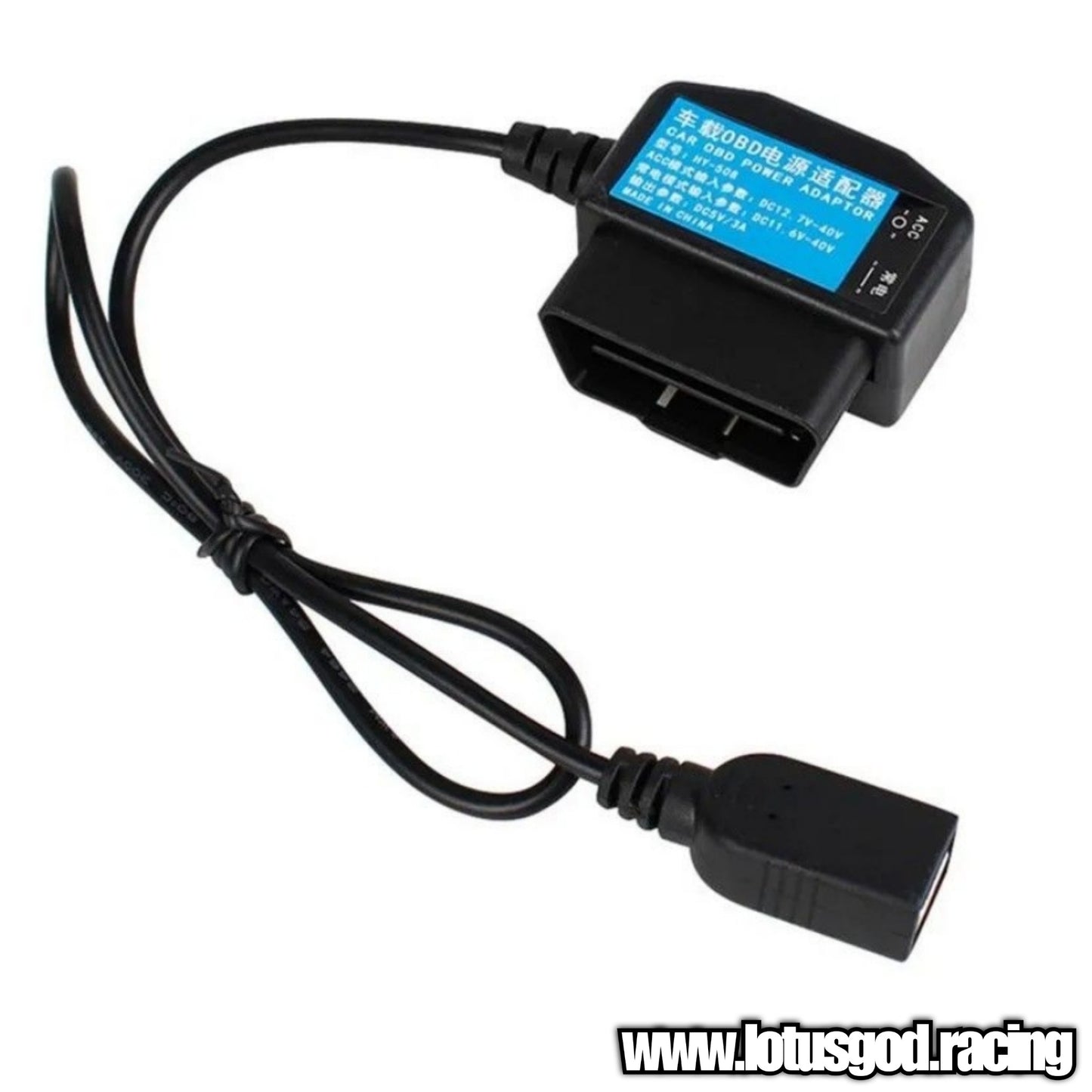 Universal OBD 2 On Off Power Switch For Female USB Plug For Car Camera Video Cam Or Other Accessories Like Led Lights