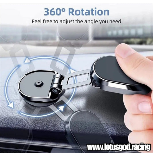 360 Degree Rotatable Stealth Black Magnetic Car Phone Holder With Strong Magnet For GPS Mount Iphone Android Hp Interior Accessories