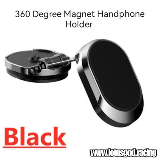 360 Degree Rotatable Stealth Black Magnetic Car Phone Holder With Strong Magnet For GPS Mount Iphone Android Hp Interior Accessories