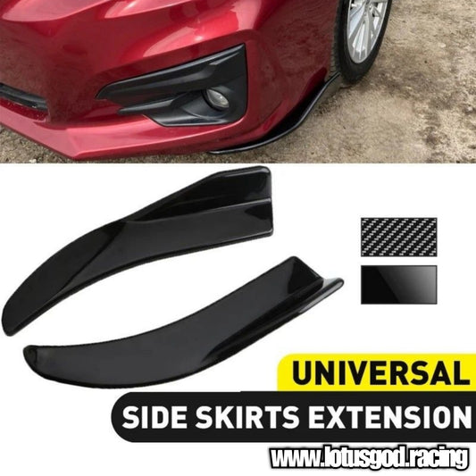 Universal Black | Carbon Fiber Print Racing Front Rear Bumper Side Lips Air Vent Trim Spoiler Canards Splitter Styling Body Kit Accessories