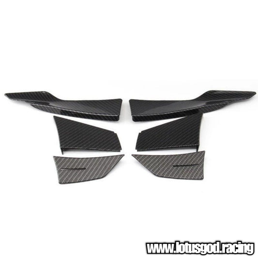 Universal Front Rear Bumper Lip Air Vent Trim Spoiler Canards Splitter Styling Accessories