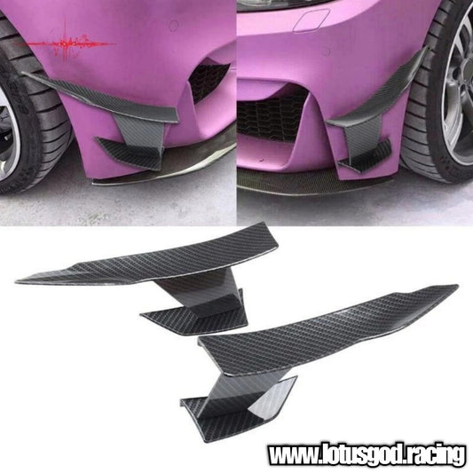 Universal Front Rear Bumper Lip Air Vent Trim Spoiler Canards Splitter Styling Accessories