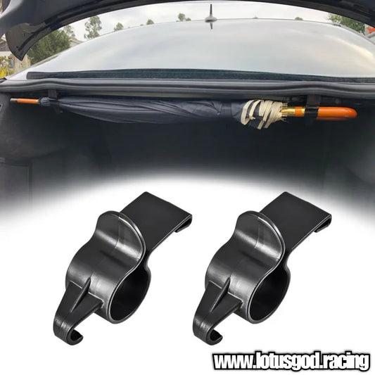 2 X Universal Car Boot Trunk Umbrella Hook Holder Hanger Clip Fastener Accessories