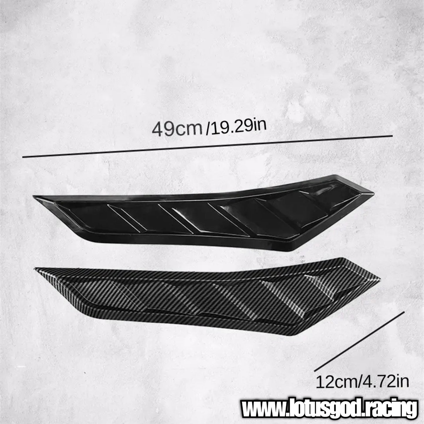 Universal Racing Look Front Bonnet Side Rear Fender Bumper High Air Flow Intake Shark Fin Panel Grill Vent