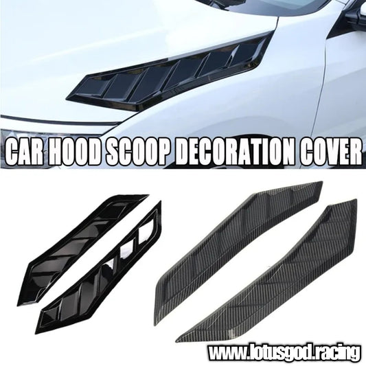 Universal Racing Look Front Bonnet Side Rear Fender Bumper High Air Flow Intake Shark Fin Panel Grill Vent