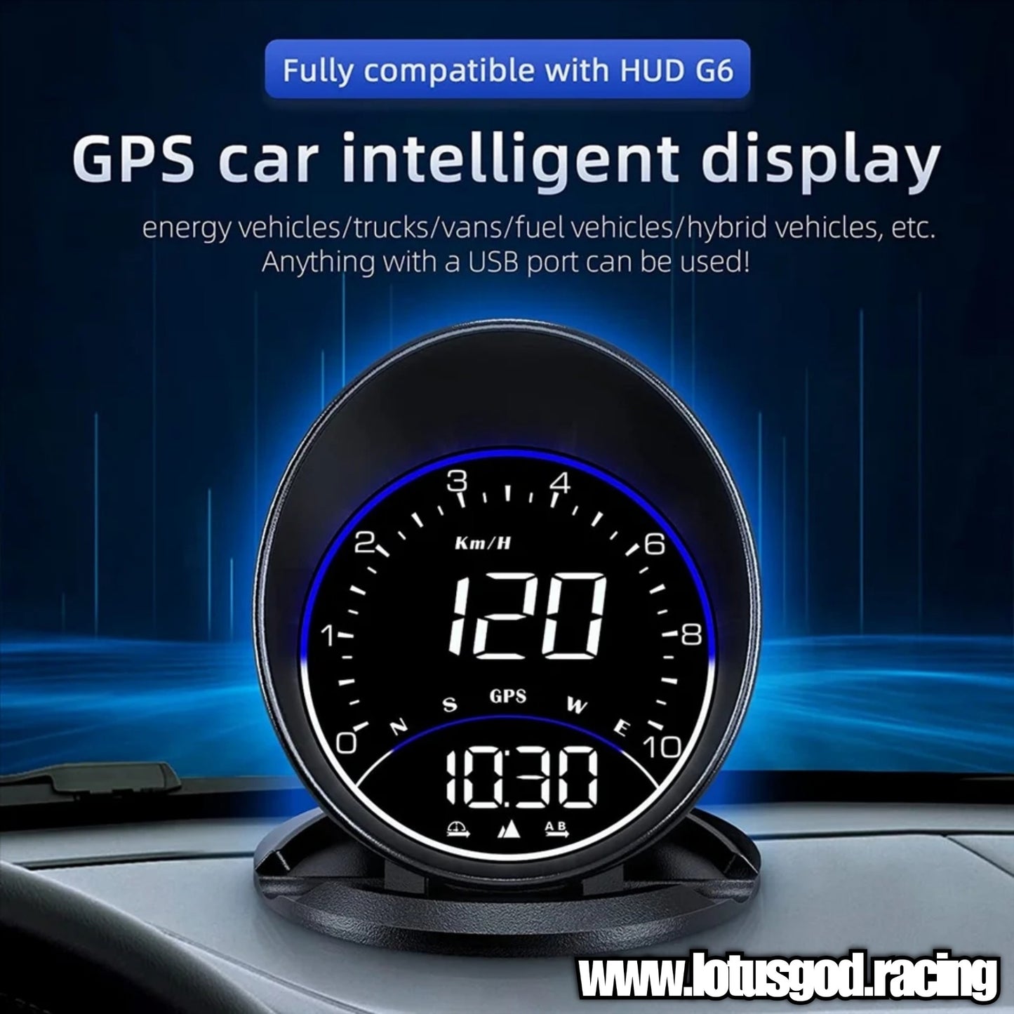 2.2 Inch Universal USB Powered GPS Speedometer Round Odometer On Board VSD Altimeter Auto Meter Accessories