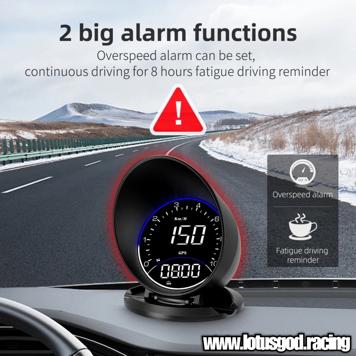 2.2 Inch Universal USB Powered GPS Speedometer Round Odometer On Board VSD Altimeter Auto Meter Accessories