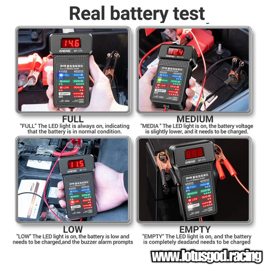 12V Battery Tester 100-2000CCA Battery Load Tester Auto Cranking And Charging System Battery Alternator Analyzer Tool