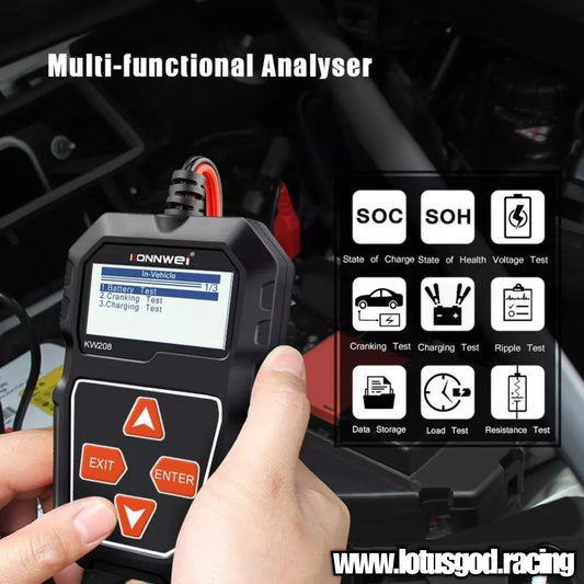 12 Volts Battery Tester Cranking Charging Circuit Analyzer Automotive Battery Prevention Inspection Tools 100 to 2000CCA