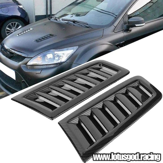 Universal Racing Front Bonnet Side Rear Fender Bumper High Air Flow Intake Shark Fin Panel Grill Vent