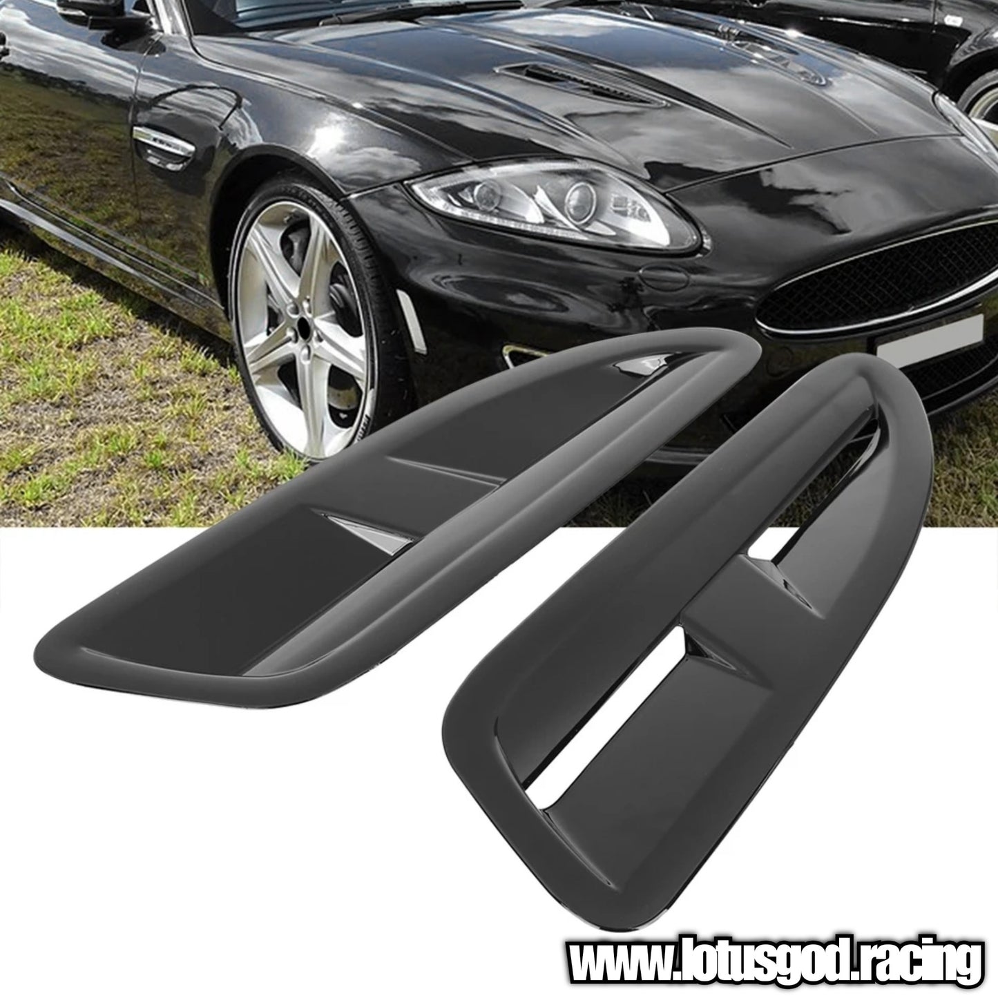 Universal Racing Front Bonnet Side Rear Fender Bumper High Air Flow Intake Shark Fin Panel Grill Vent