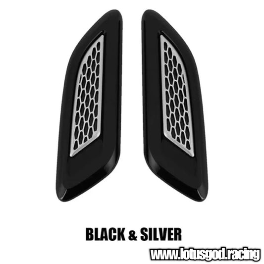 Universal Racing Look Front Bonnet Side Rear Fender Bumper High Air Flow Intake Shark Fin Panel Grill Vent