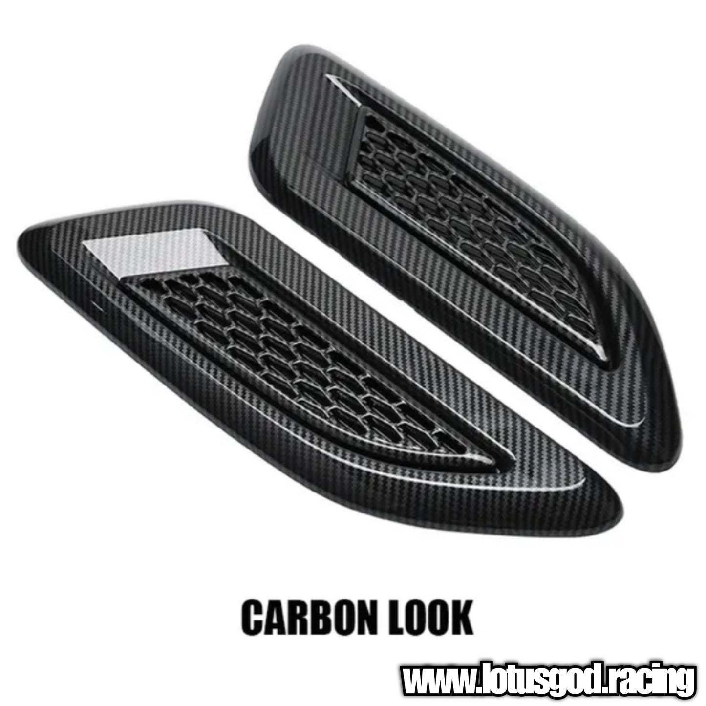 Universal Racing Look Front Bonnet Side Rear Fender Bumper High Air Flow Intake Shark Fin Panel Grill Vent